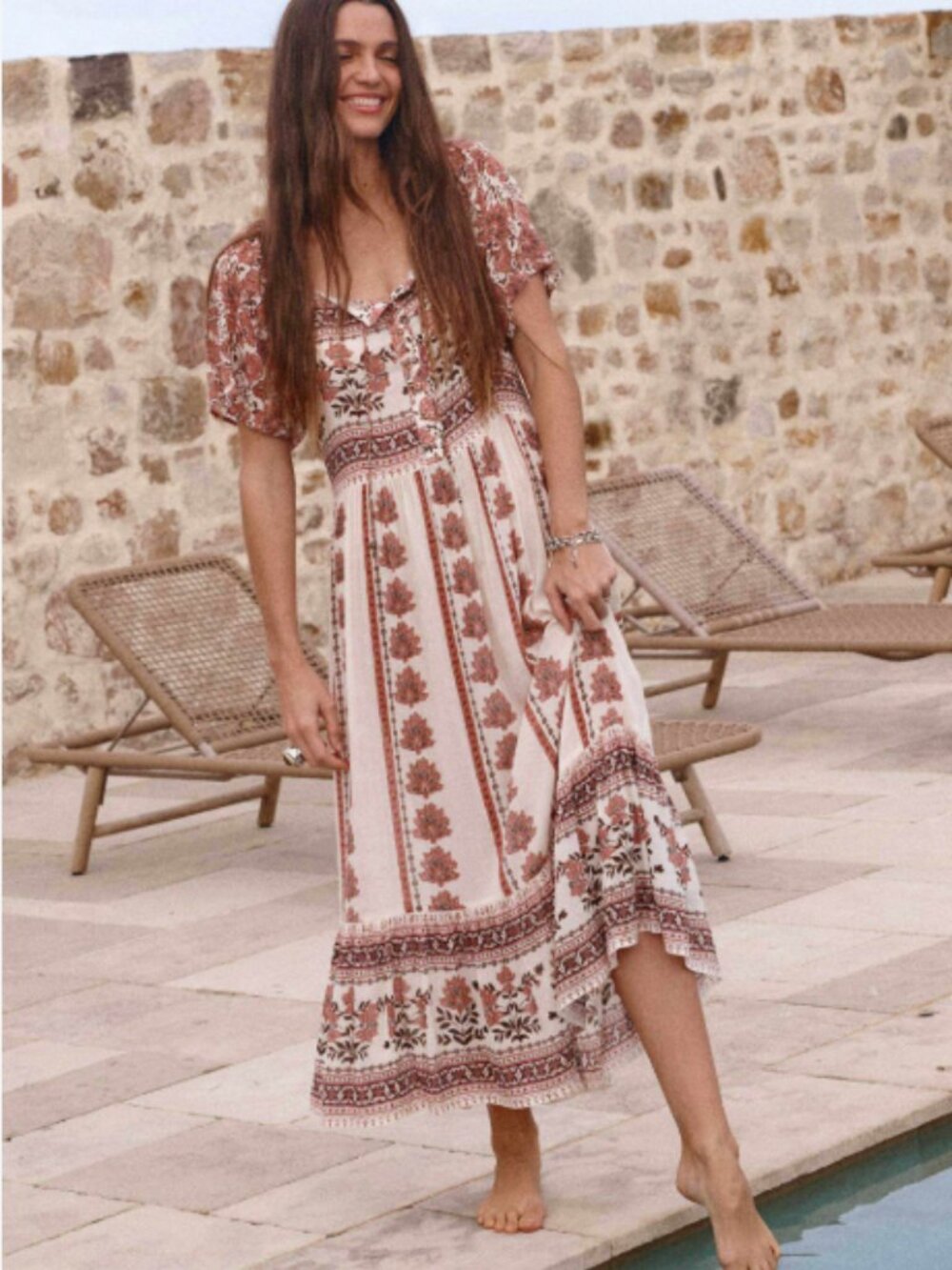 SPELL Petalwood maxi dress